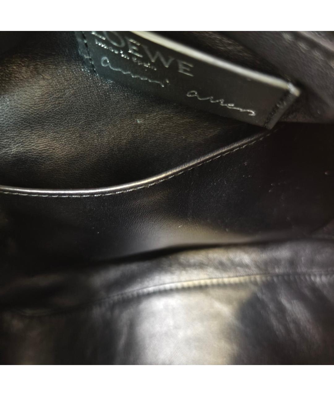 LOEWE Белая кожаная сумка с короткими ручками, фото 5