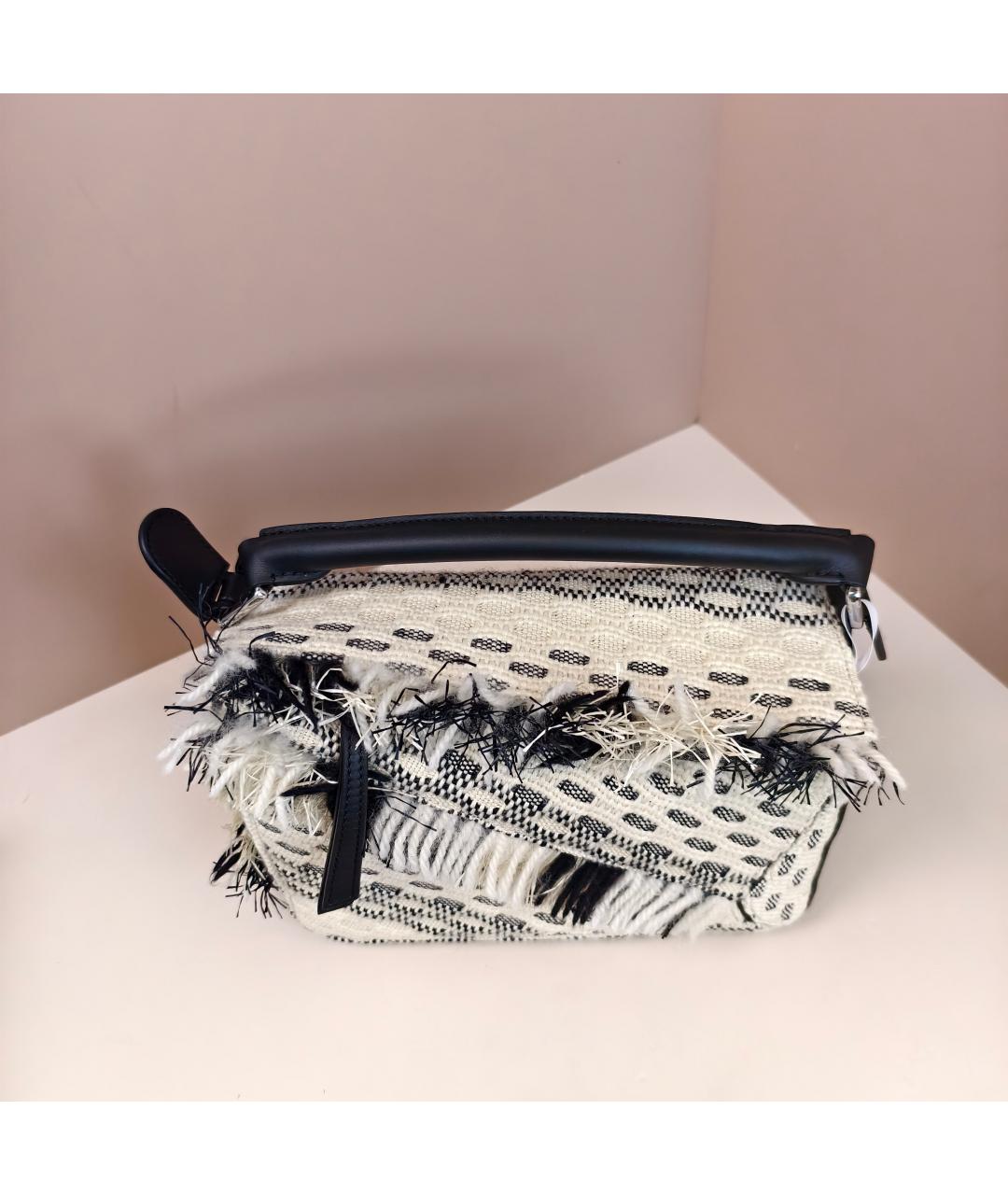 LOEWE Белая кожаная сумка с короткими ручками, фото 7