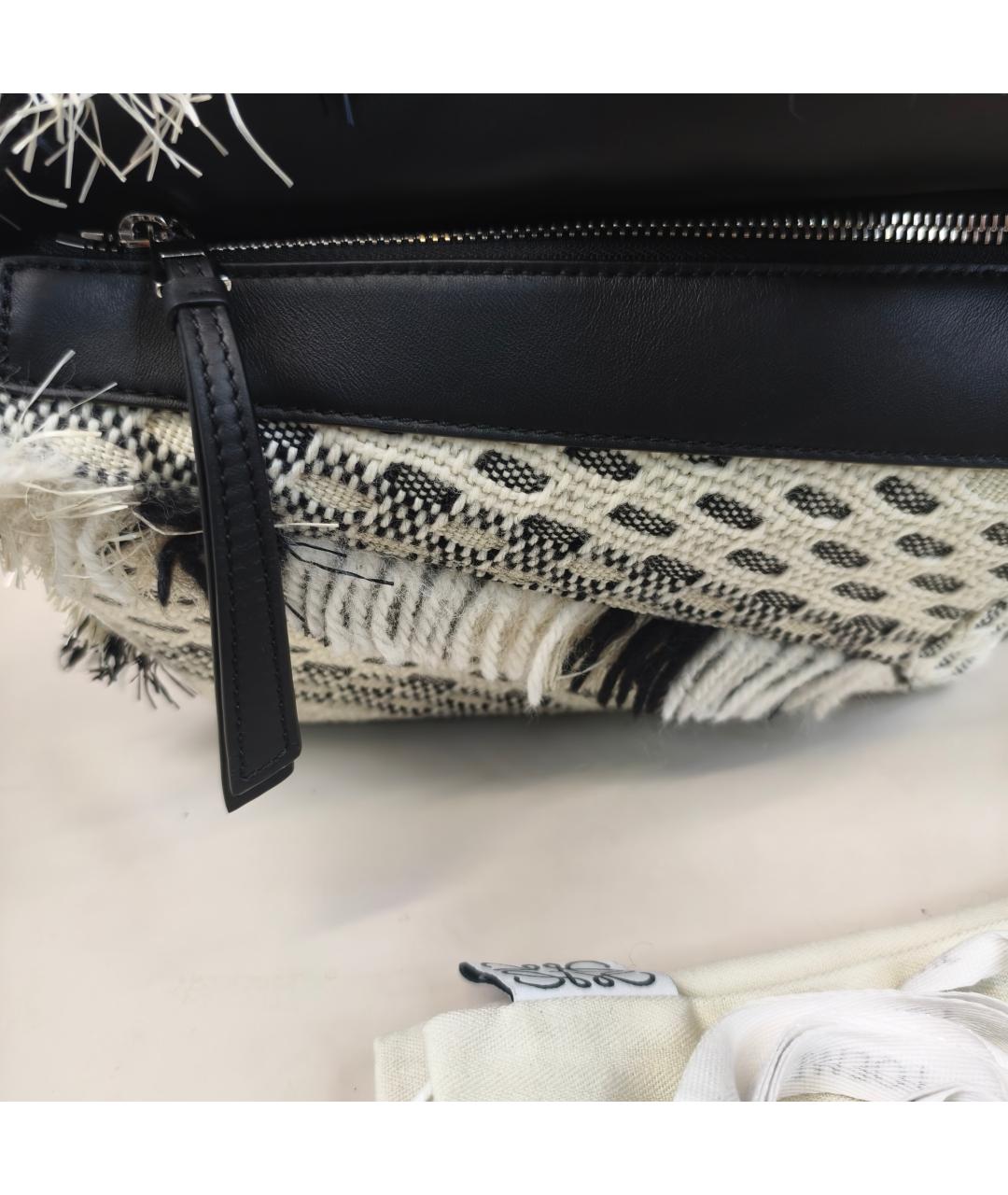 LOEWE Белая кожаная сумка с короткими ручками, фото 4