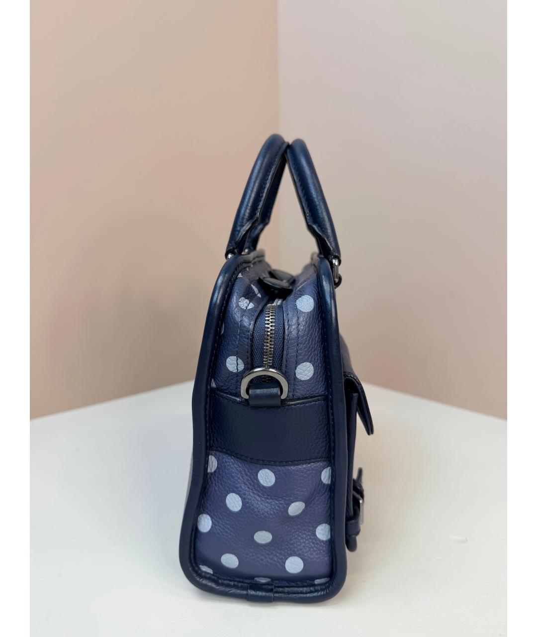 LOEWE Синяя кожаная сумка с короткими ручками, фото 4