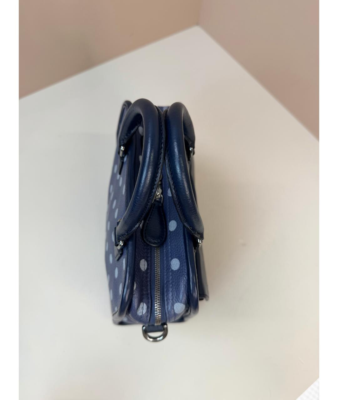 LOEWE Синяя кожаная сумка с короткими ручками, фото 8