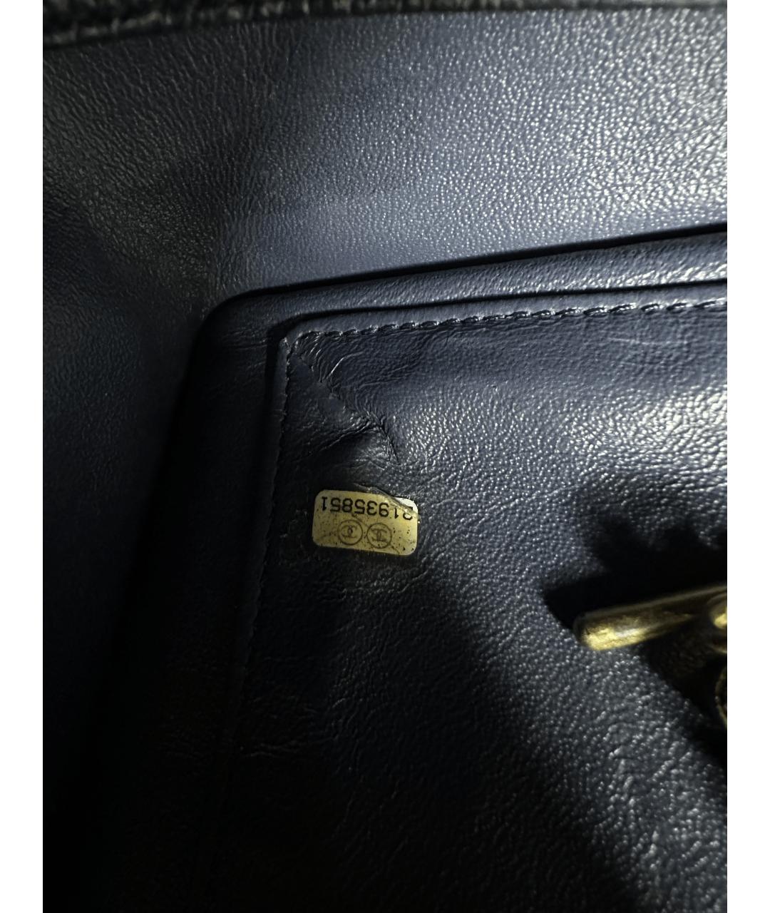 CHANEL Черная кожаная сумка тоут, фото 9