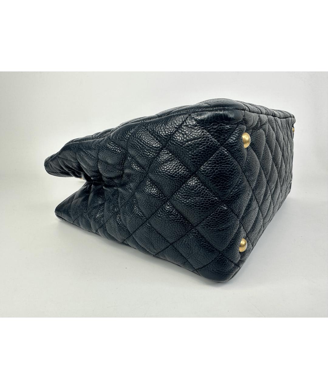 CHANEL Черная кожаная сумка тоут, фото 2