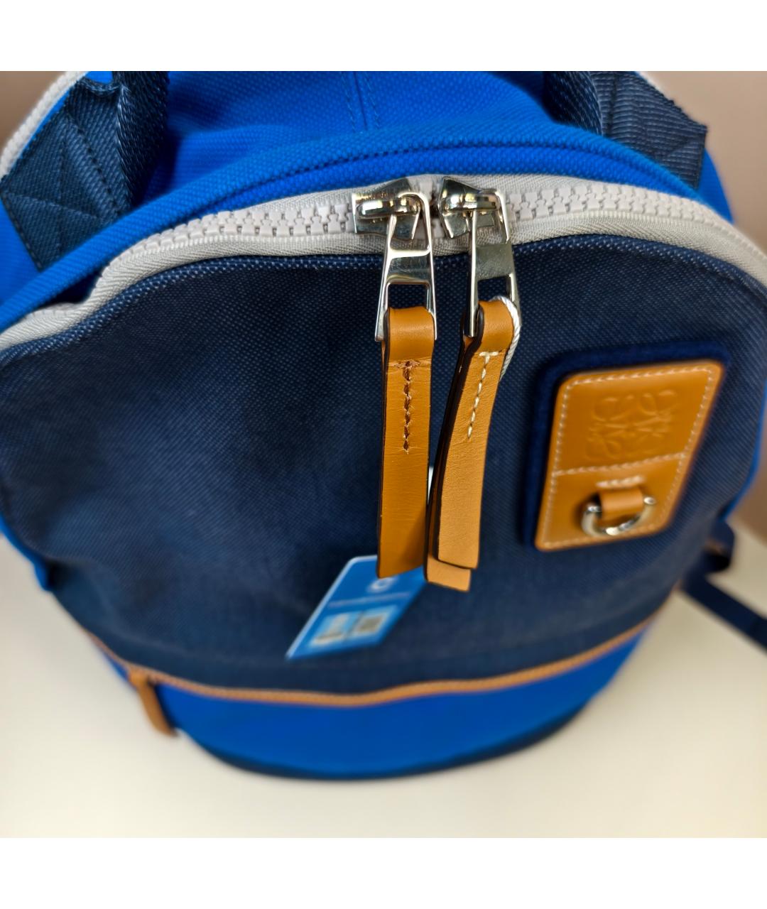 LOEWE Синий тканевый рюкзак, фото 5