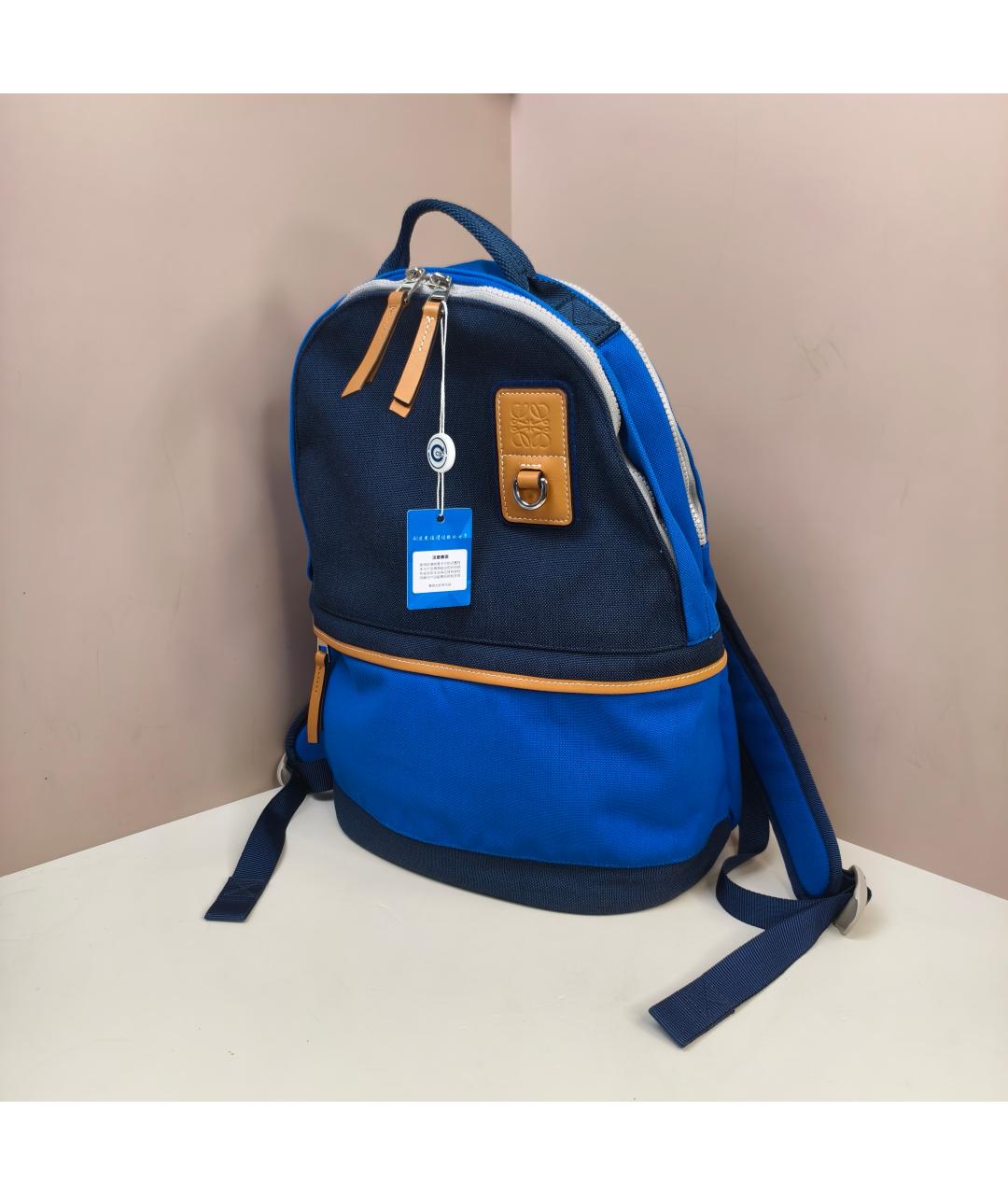 LOEWE Синий тканевый рюкзак, фото 3