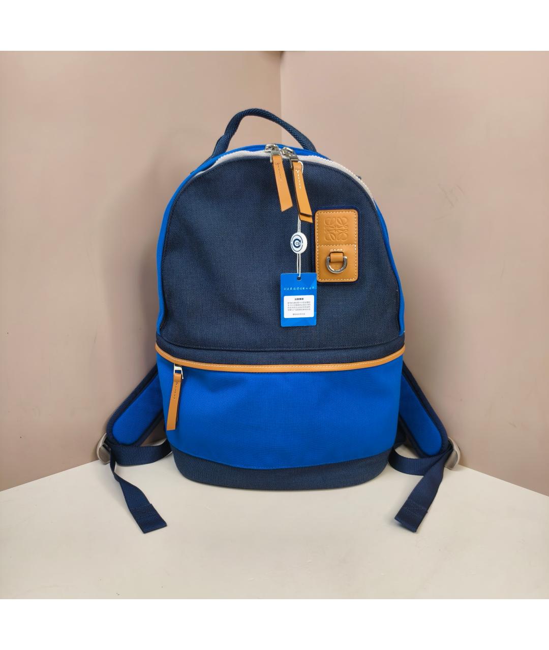 LOEWE Синий тканевый рюкзак, фото 10