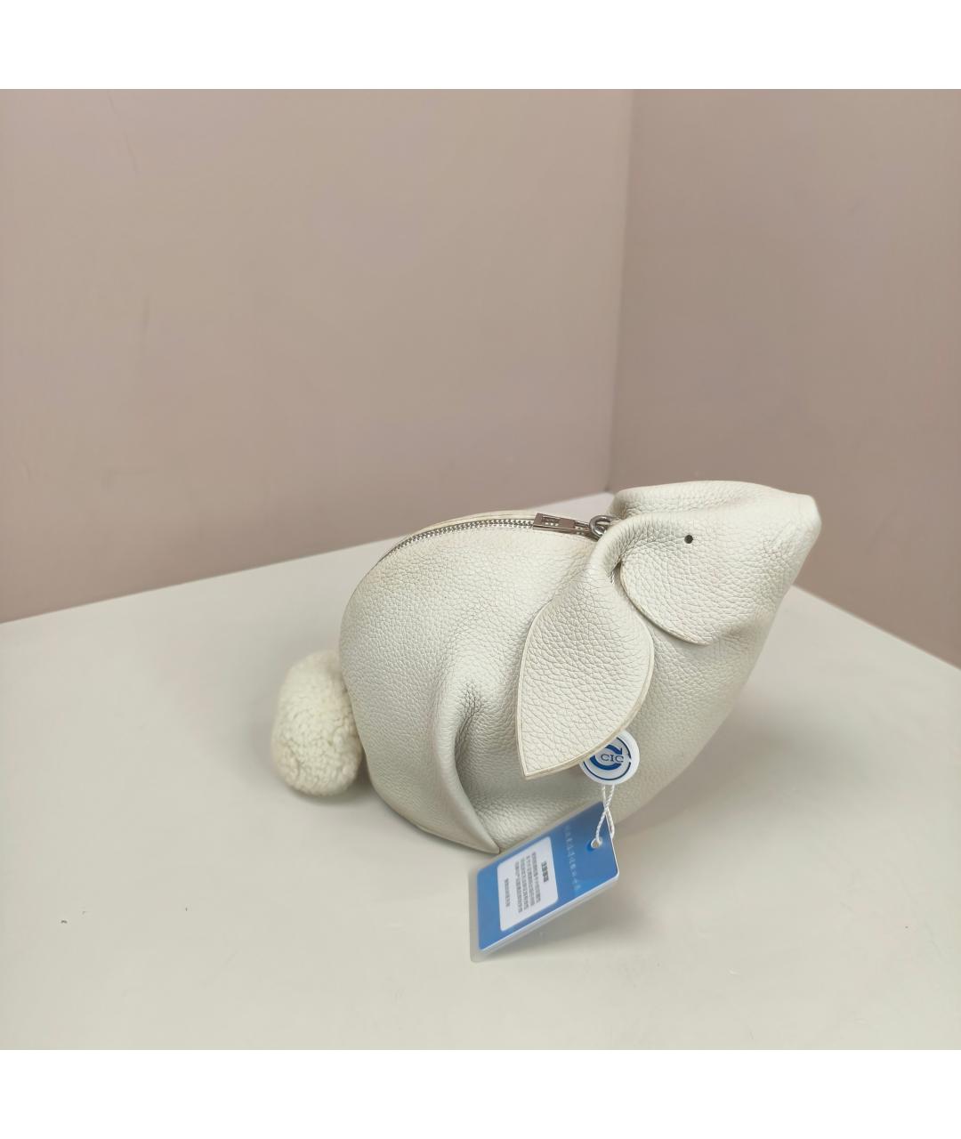 LOEWE Белая кожаная сумка через плечо, фото 5