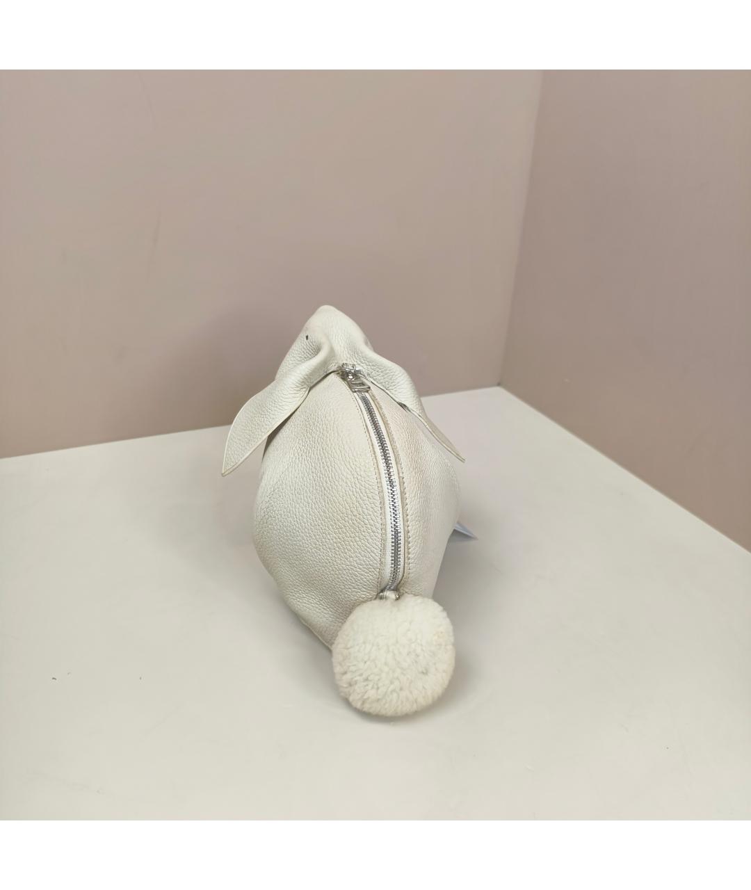 LOEWE Белая кожаная сумка через плечо, фото 4