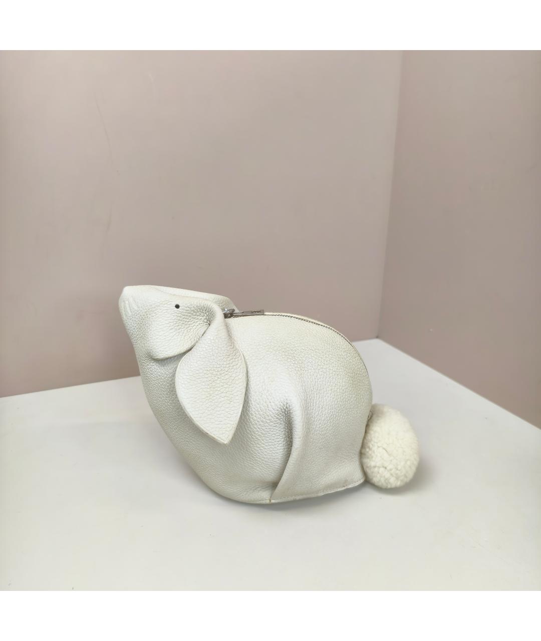 LOEWE Белая кожаная сумка через плечо, фото 7