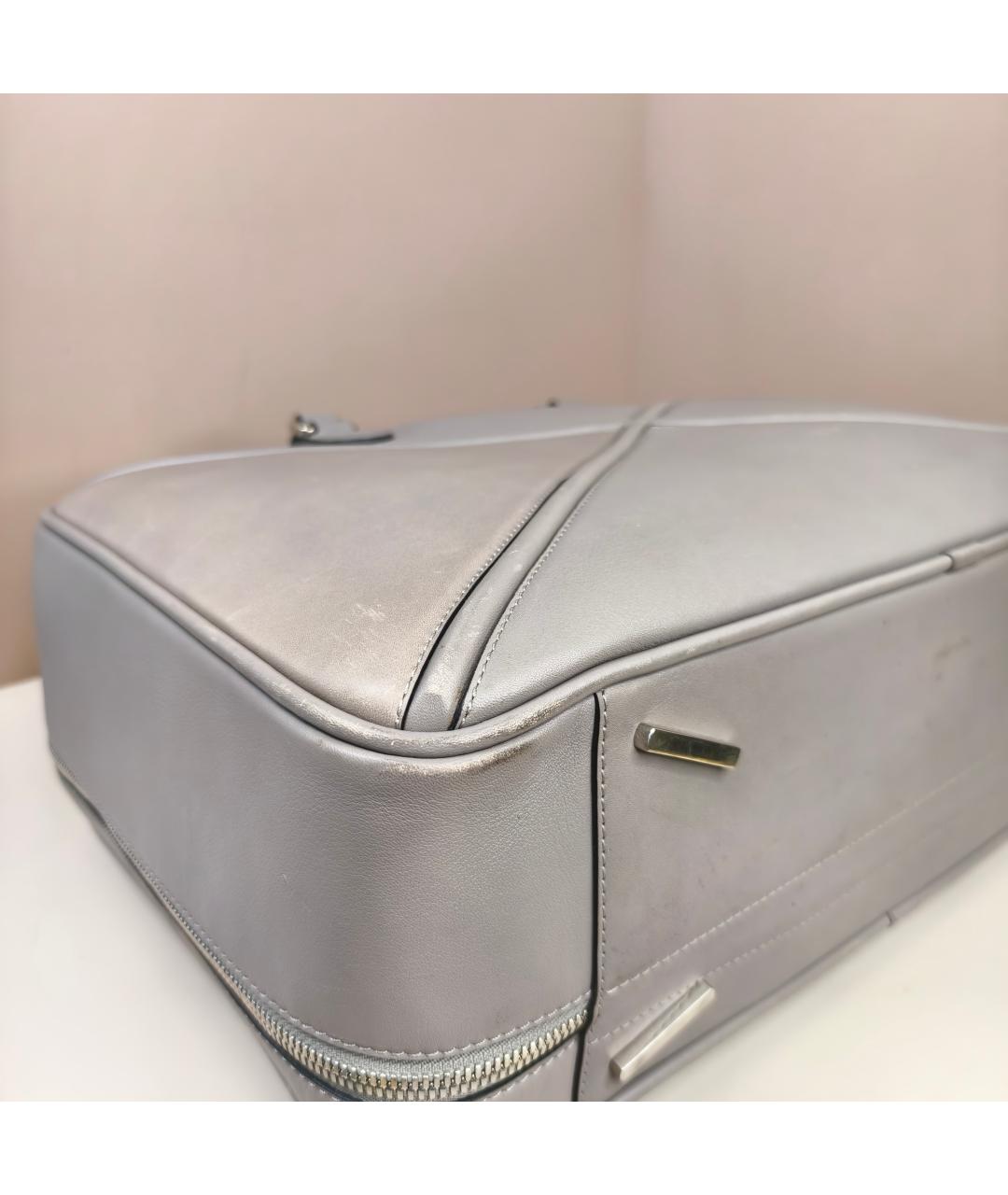 LOEWE Серебряная кожаная дорожная/спортивная сумка, фото 5