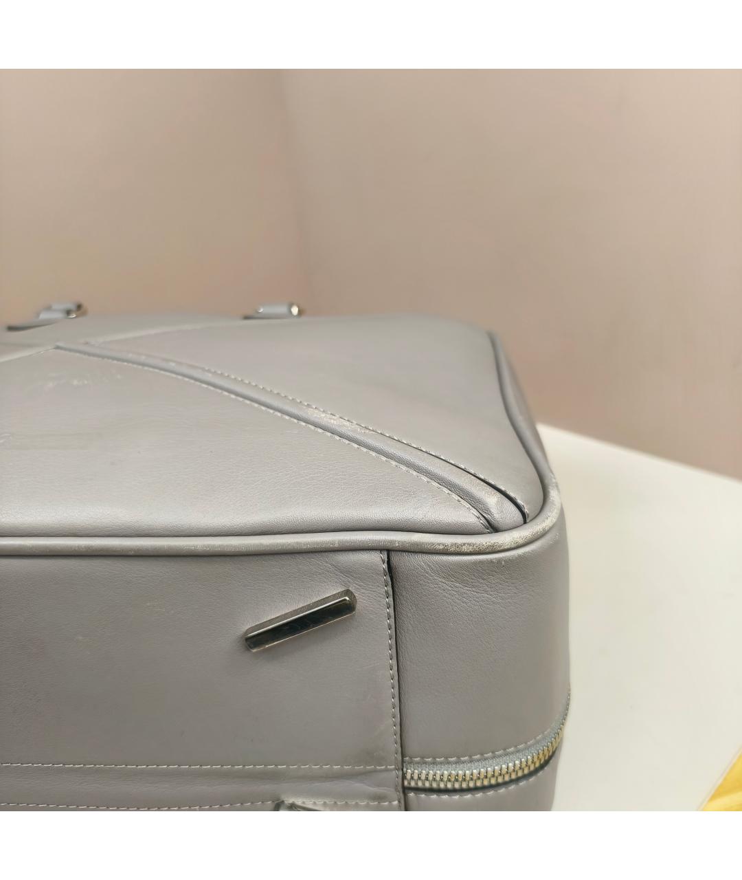 LOEWE Серебряная кожаная дорожная/спортивная сумка, фото 6