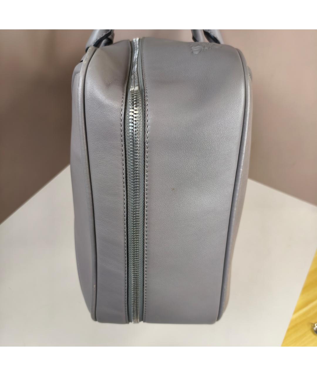 LOEWE Серебряная кожаная дорожная/спортивная сумка, фото 9