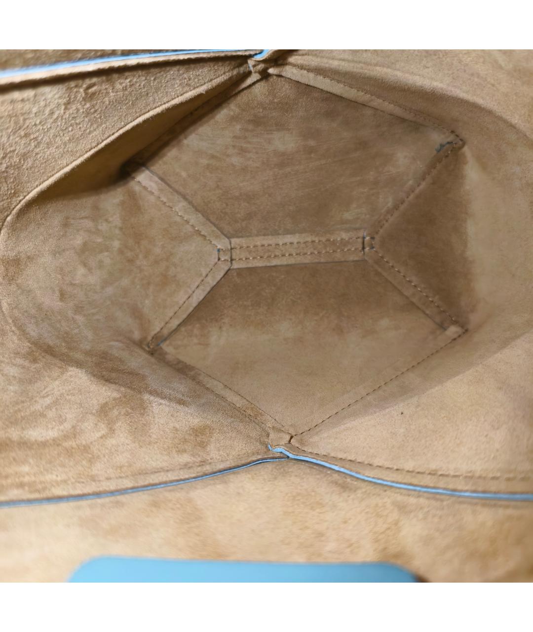 LOEWE Голубая кожаная сумка через плечо, фото 4