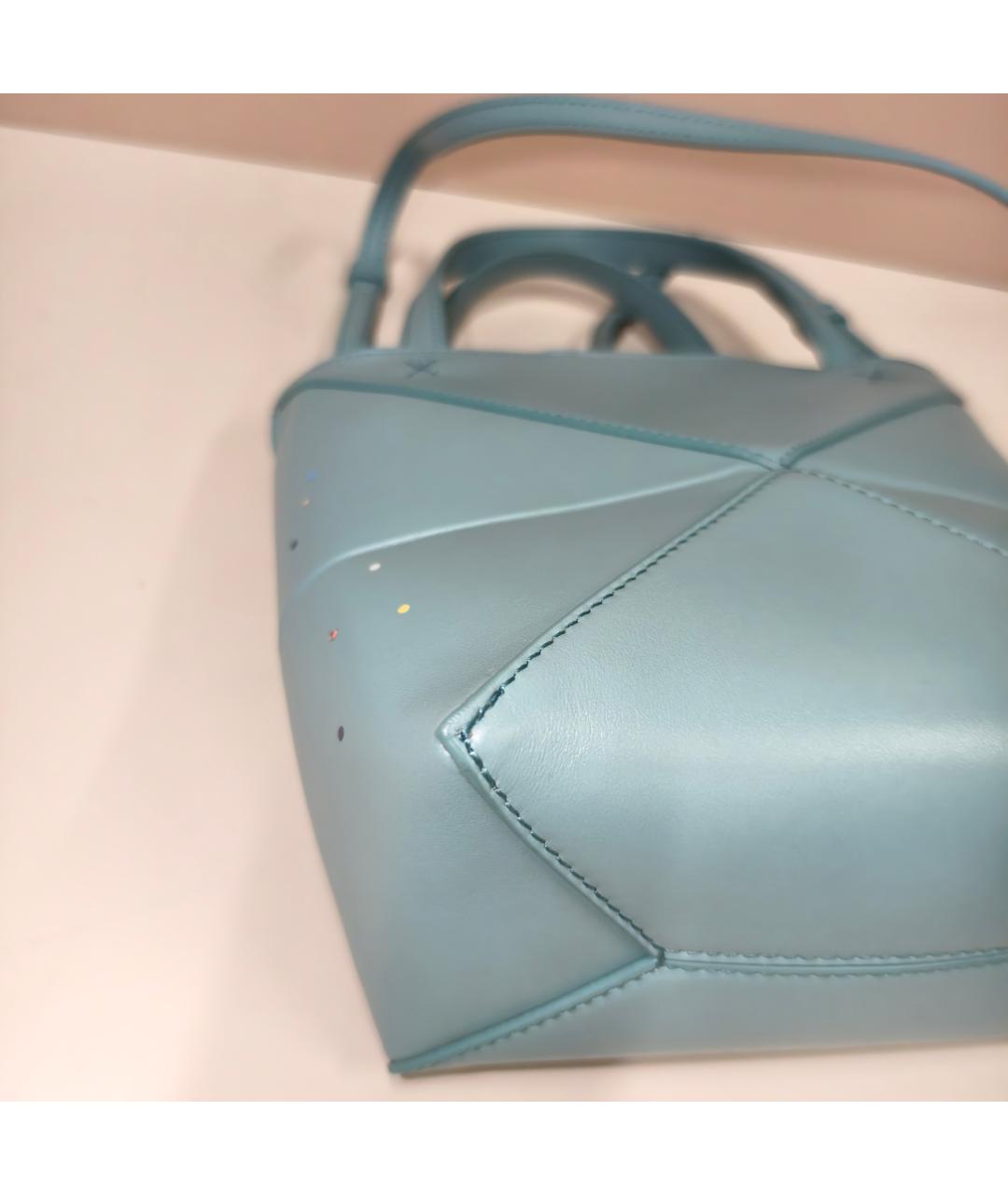 LOEWE Голубая кожаная сумка через плечо, фото 2