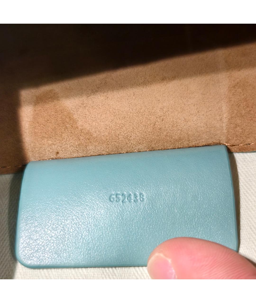 LOEWE Голубая кожаная сумка через плечо, фото 5