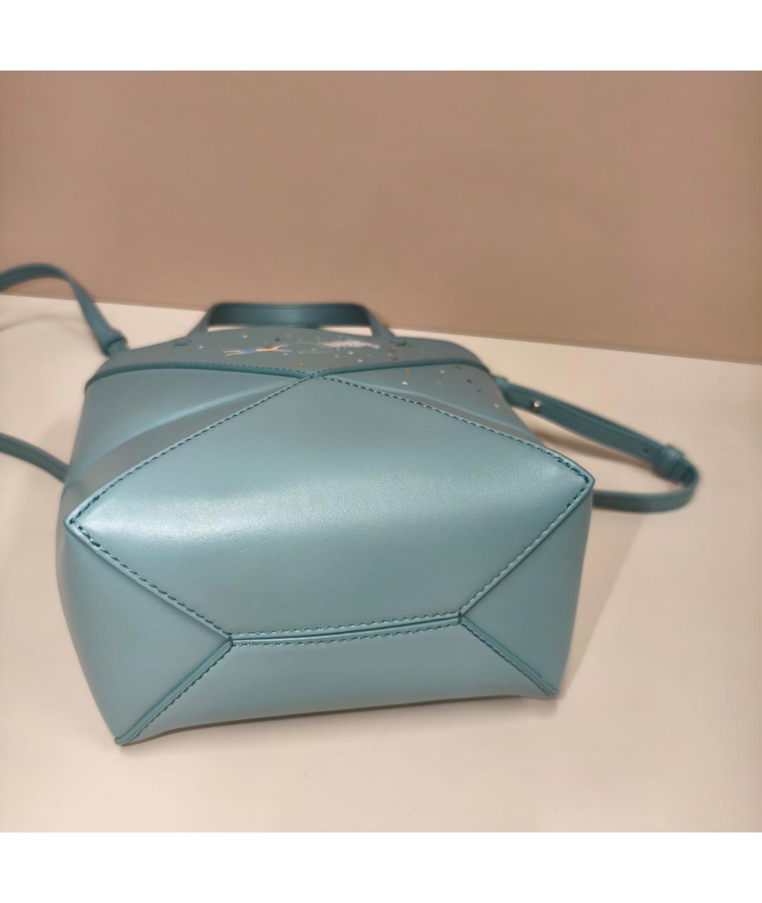 LOEWE Голубая кожаная сумка через плечо, фото 8