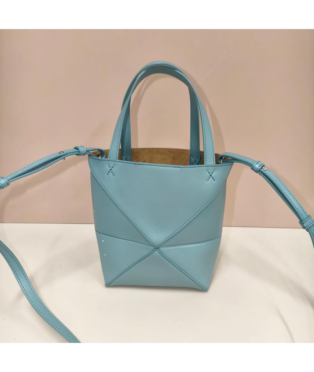 LOEWE Голубая кожаная сумка через плечо, фото 7