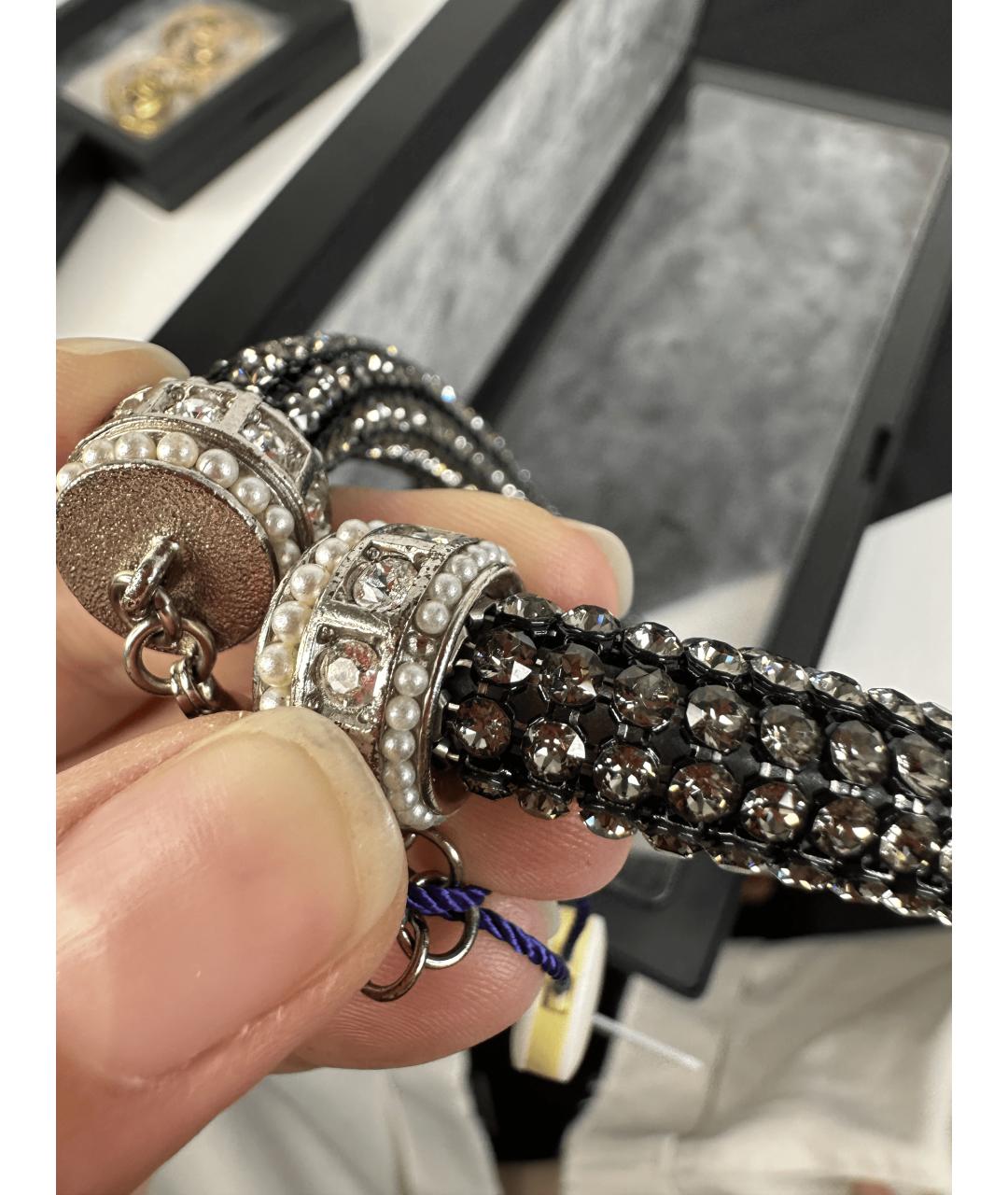 CHANEL Черное металлическое колье, фото 2