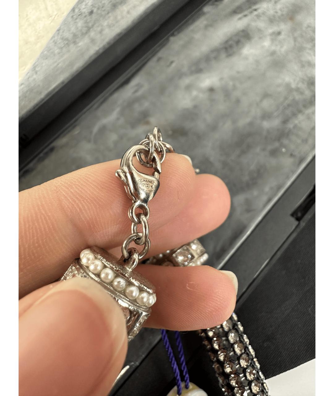 CHANEL Черное металлическое колье, фото 3