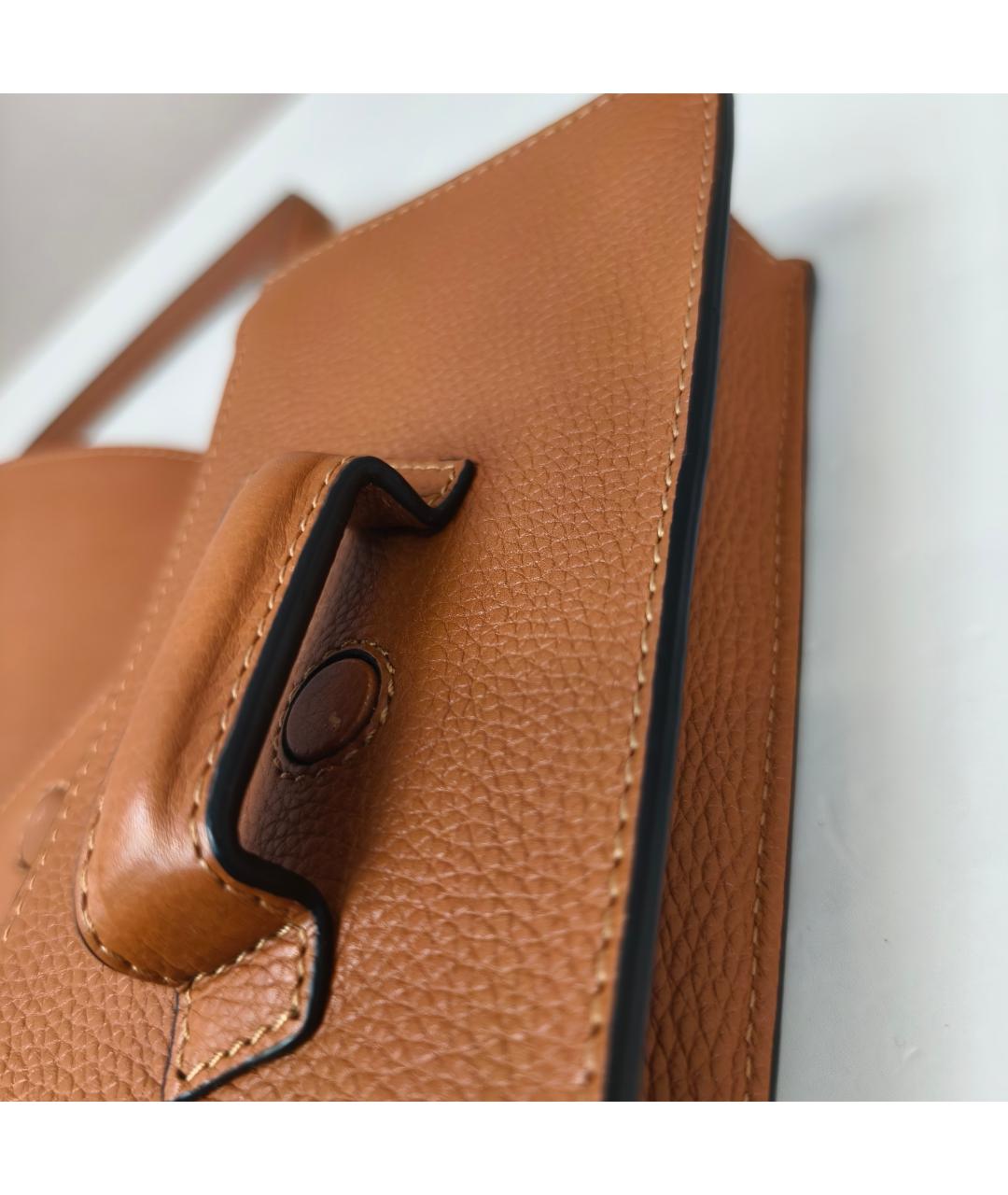 LOEWE Коричневая кожаная сумка через плечо, фото 6