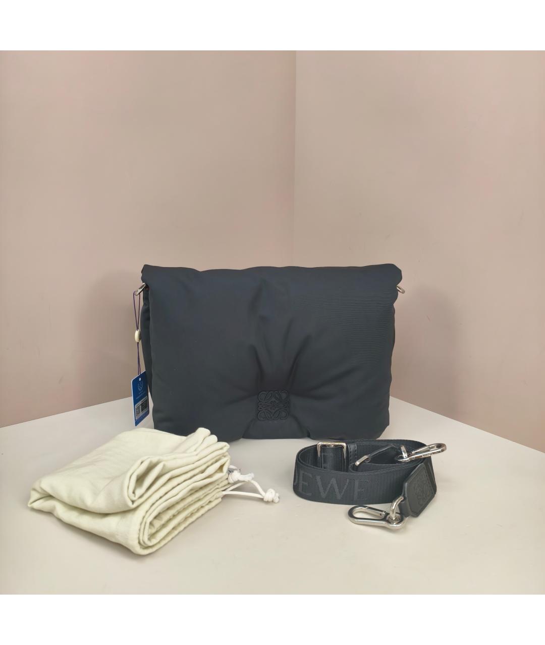 LOEWE Черная тканевая сумка через плечо, фото 6