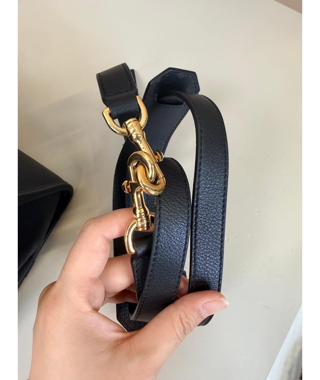 LOEWE Черная кожаная сумка с короткими ручками, фото 6