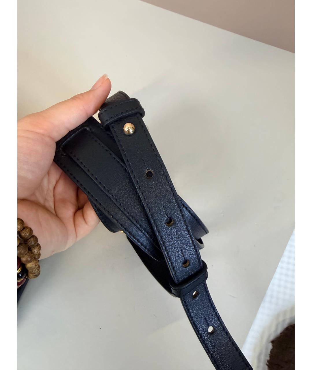 LOEWE Черная кожаная сумка с короткими ручками, фото 8