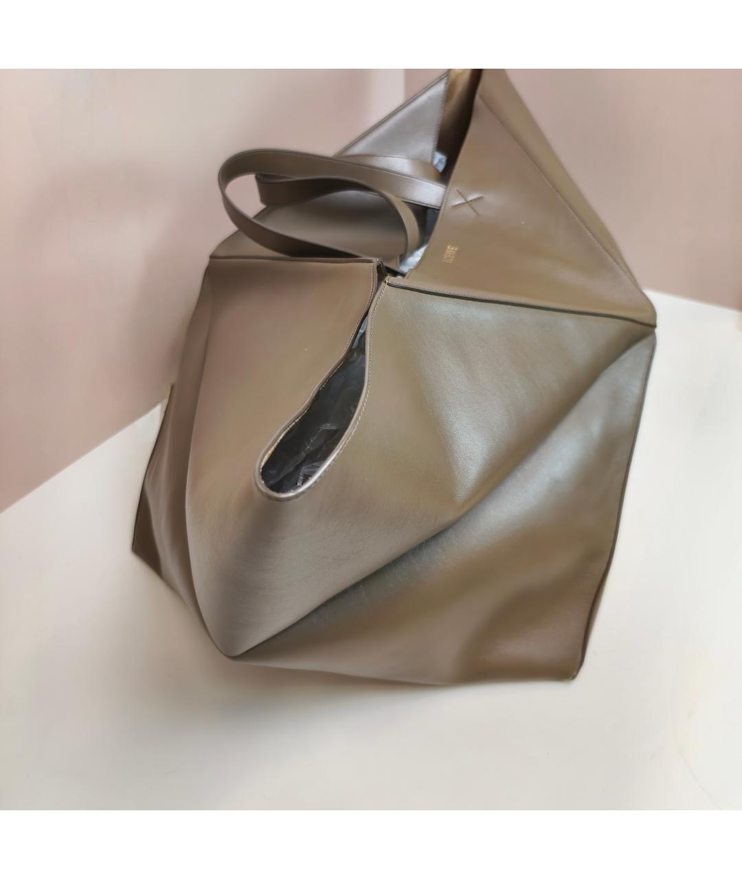 LOEWE Коричневая кожаная сумка тоут, фото 4