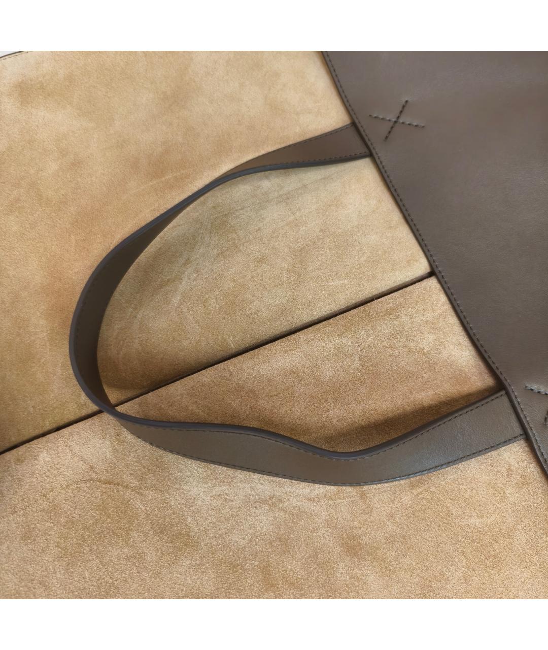 LOEWE Коричневая кожаная сумка тоут, фото 2