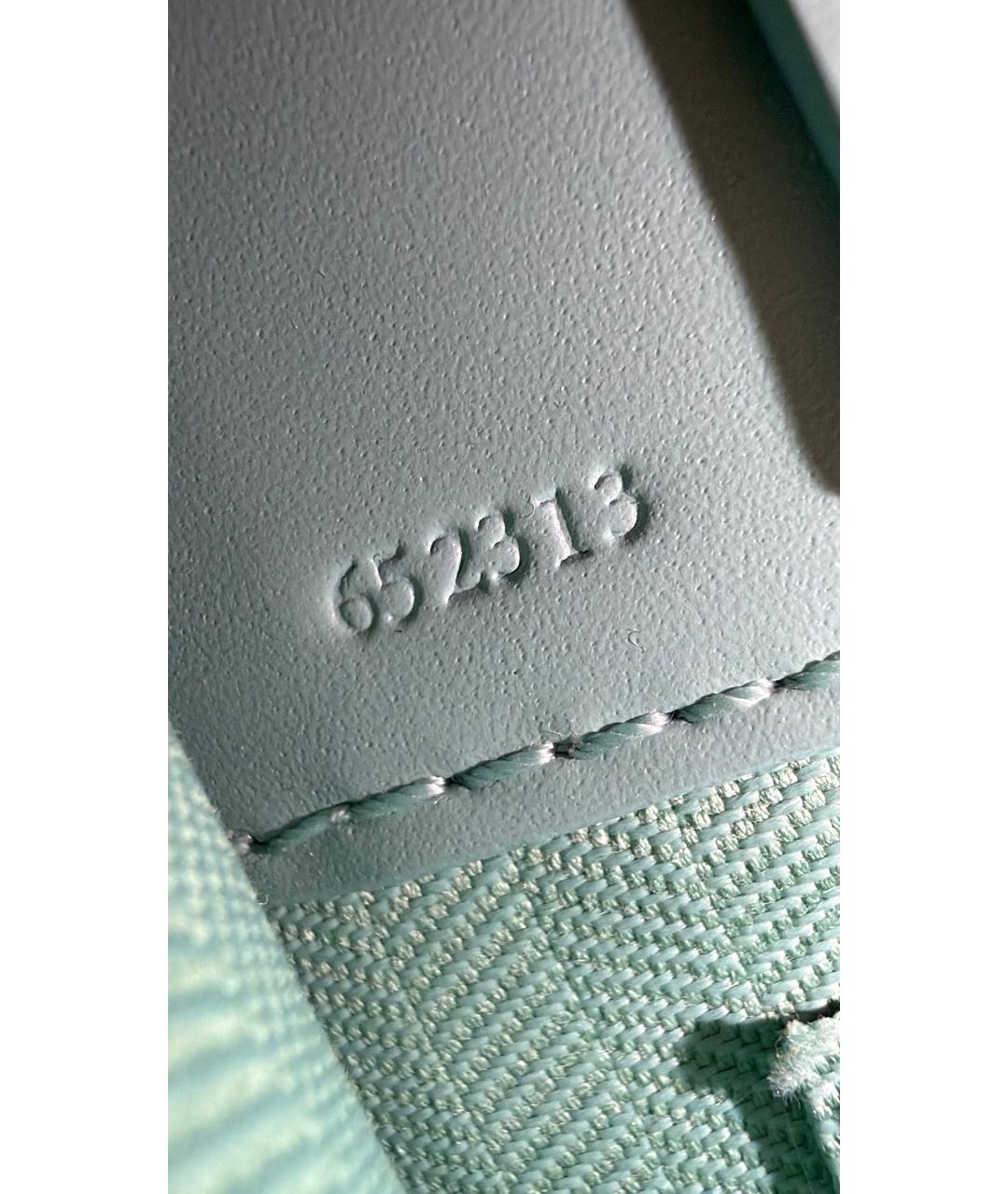 LOEWE Голубая кожаная сумка с короткими ручками, фото 3