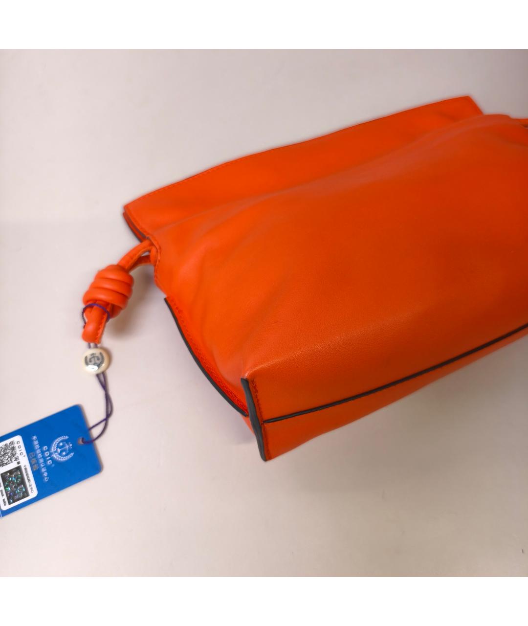 LOEWE Оранжевая кожаная сумка через плечо, фото 3