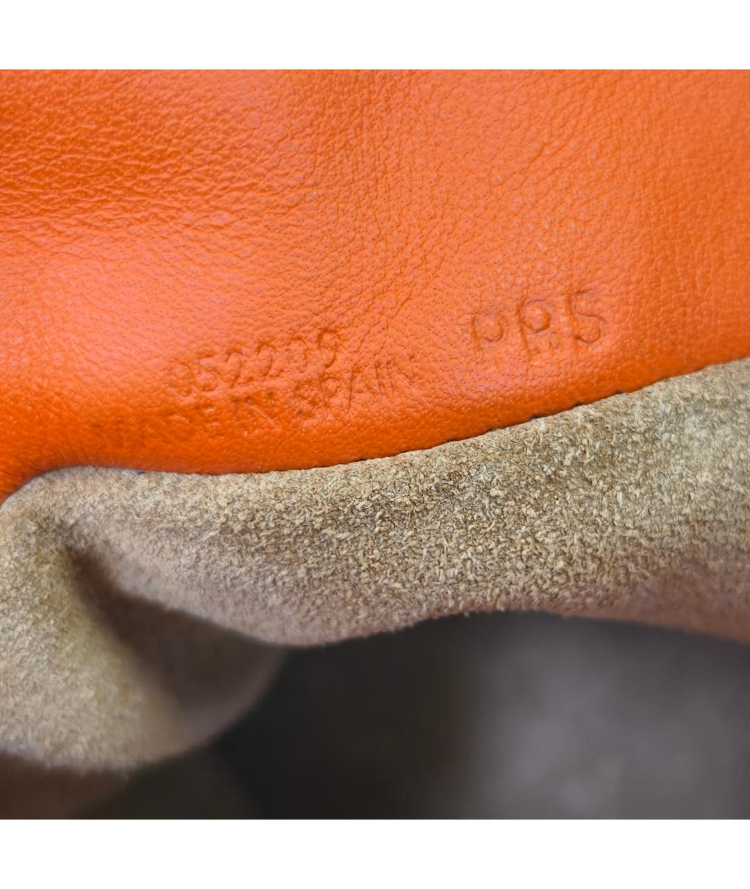 LOEWE Оранжевая кожаная сумка через плечо, фото 4