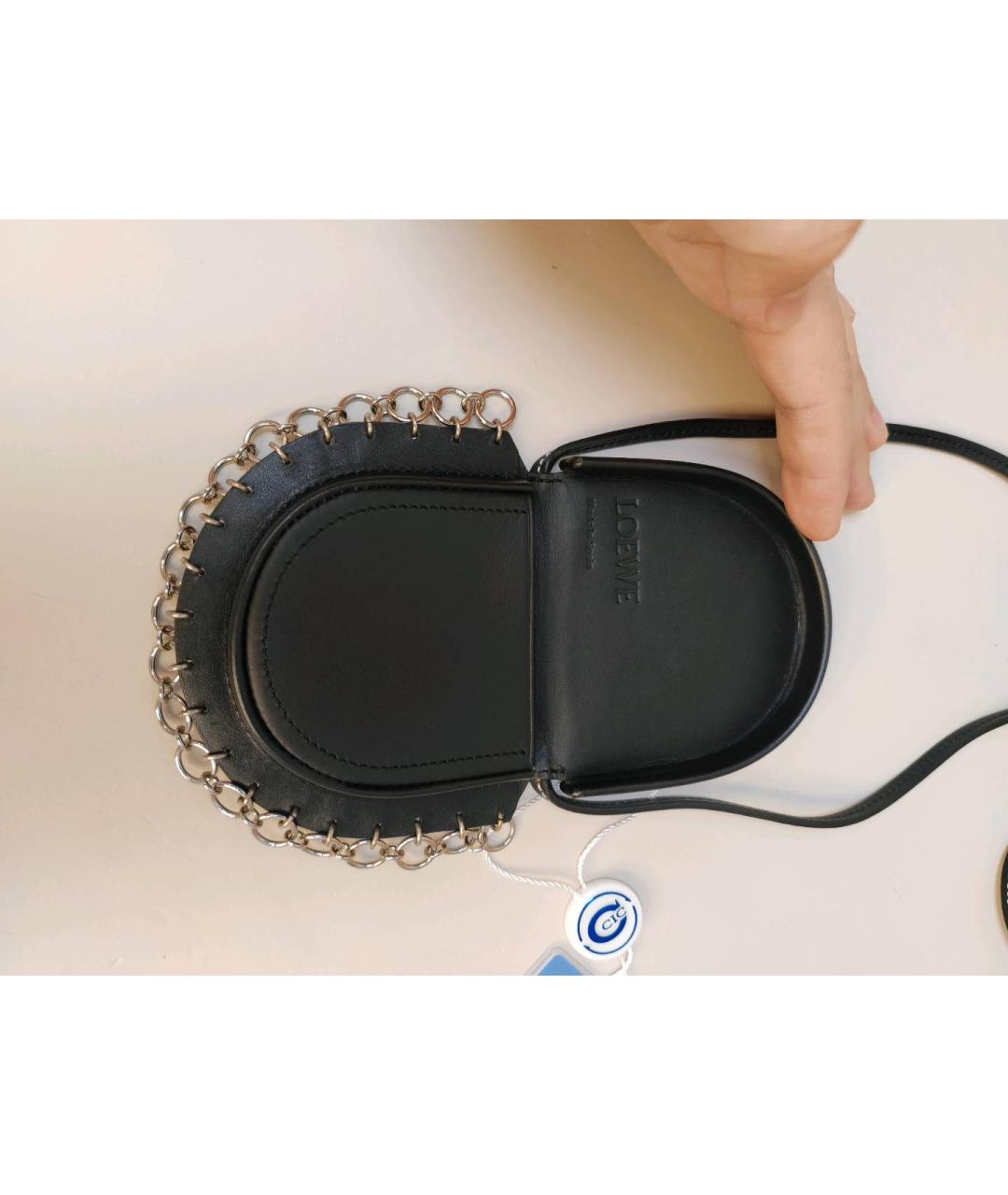 LOEWE Черная кожаная сумка через плечо, фото 2