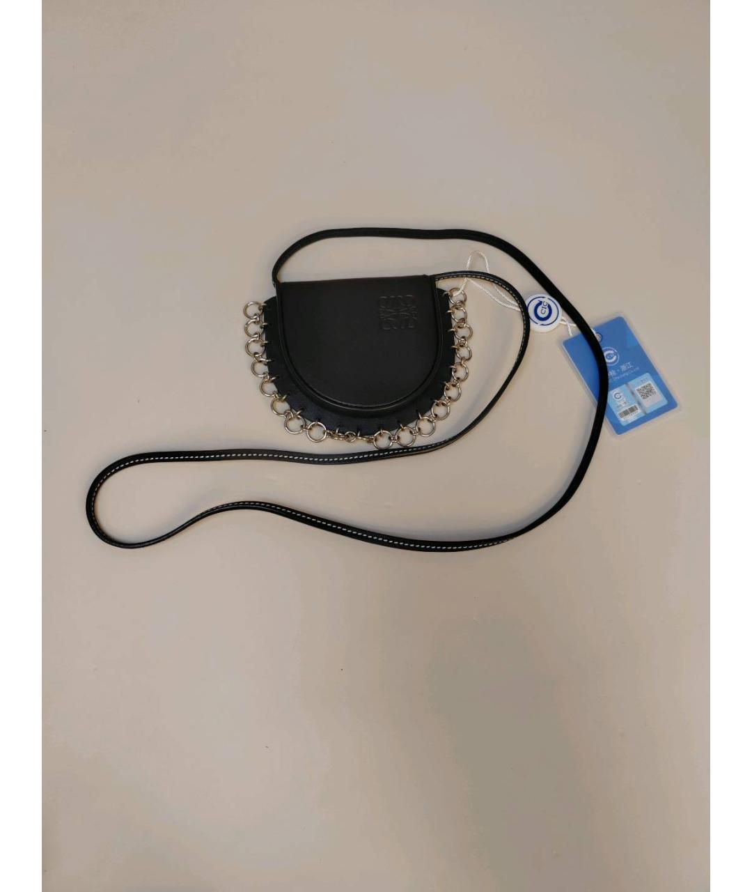 LOEWE Черная кожаная сумка через плечо, фото 3