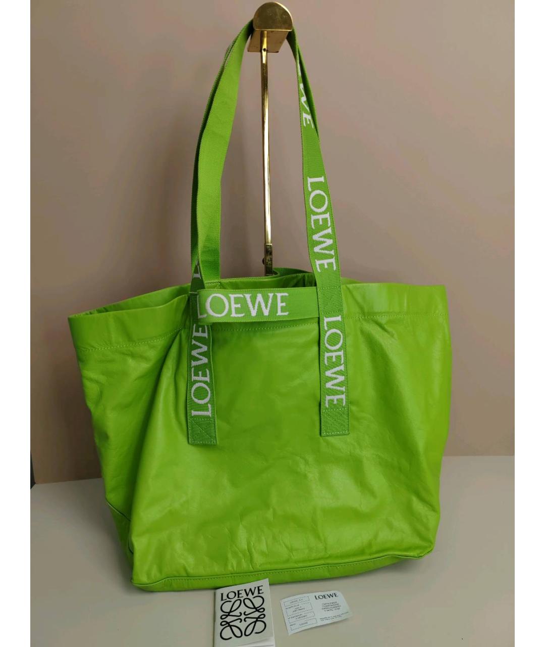 LOEWE Салатовая сумка через плечо, фото 4