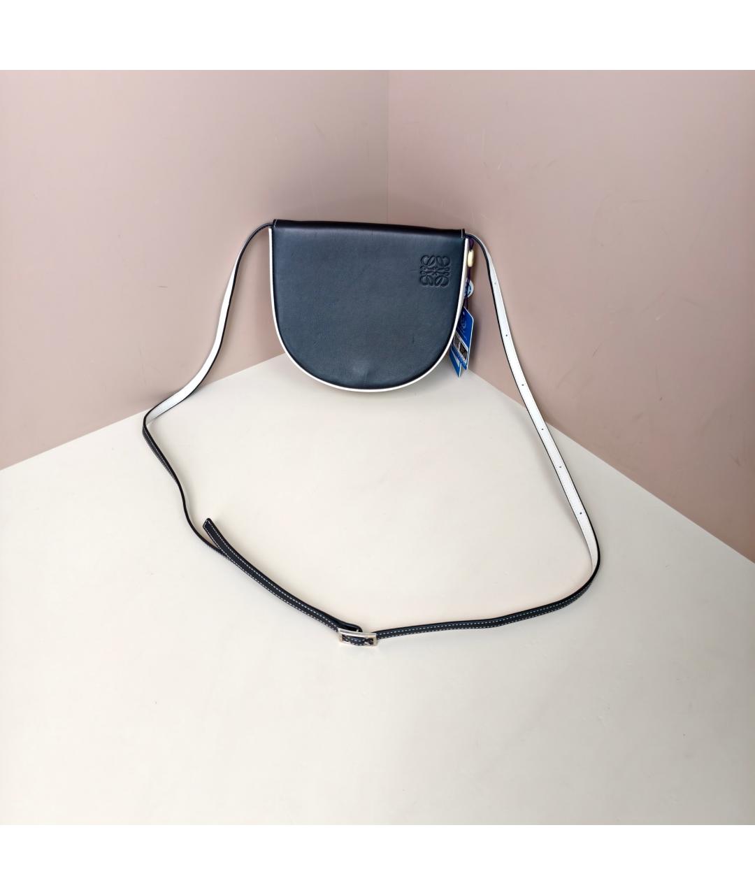 LOEWE Темно-синяя кожаная сумка через плечо, фото 3