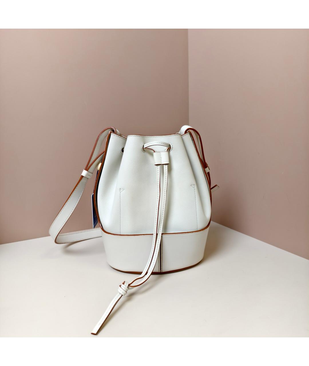 LOEWE Белая кожаная сумка через плечо, фото 4