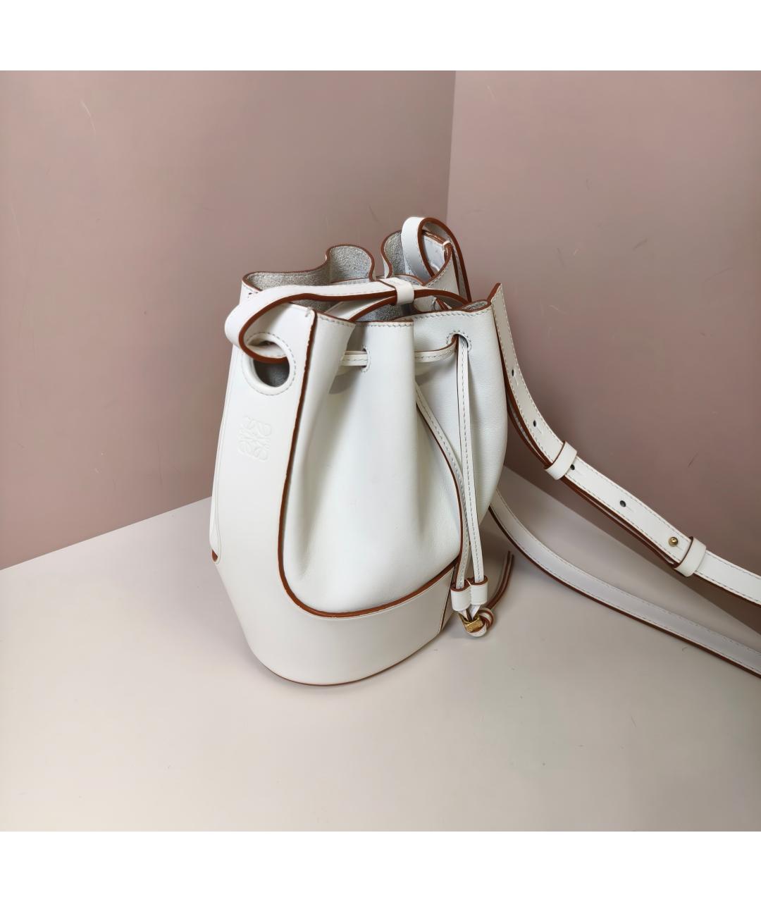 LOEWE Белая кожаная сумка через плечо, фото 3