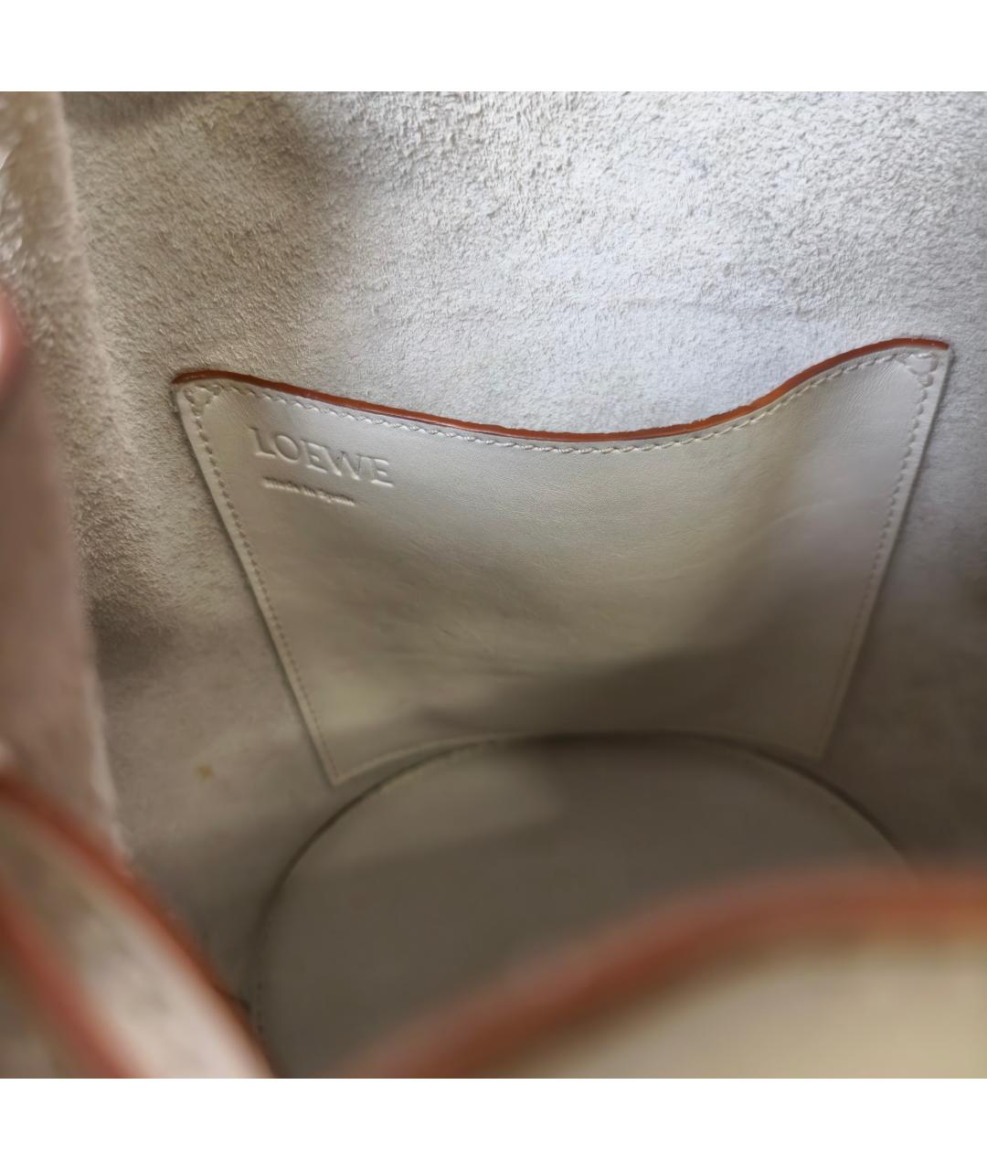 LOEWE Белая кожаная сумка через плечо, фото 8