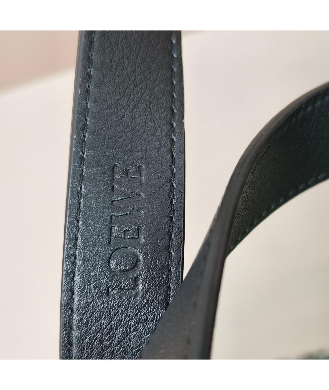 LOEWE Зеленая пелетеная сумка тоут, фото 2