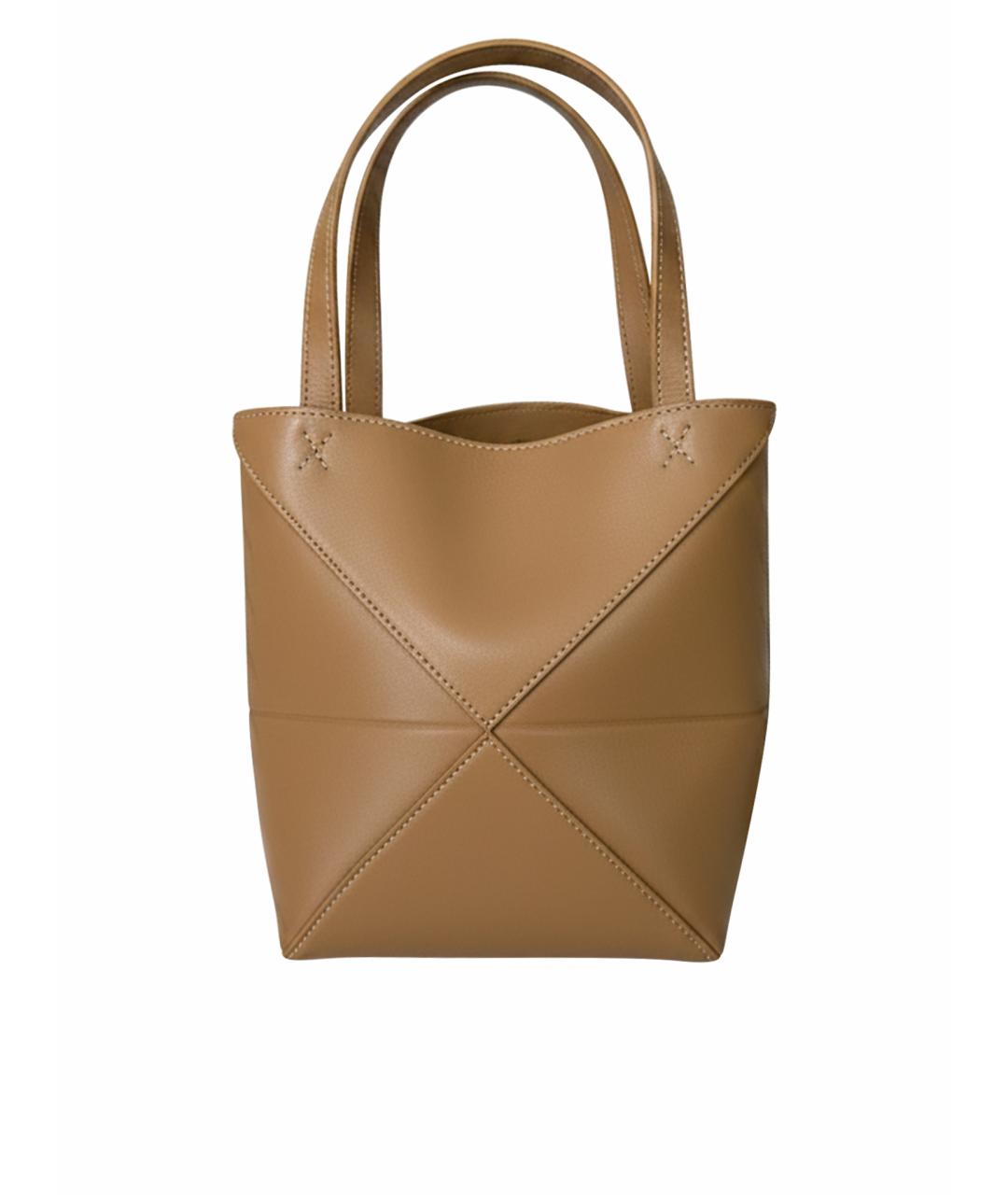 LOEWE Коричневая кожаная сумка через плечо, фото 1