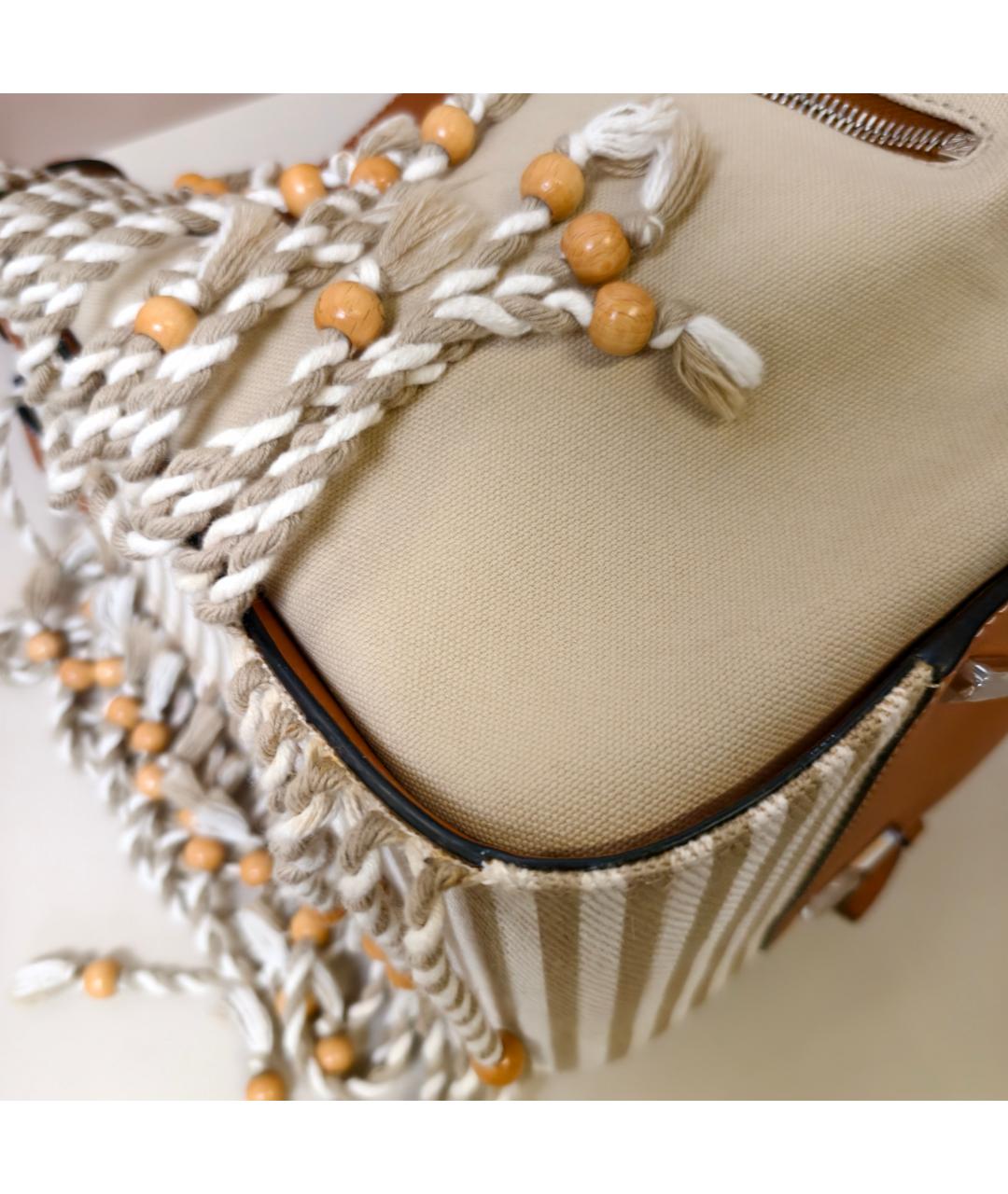 LOEWE Бежевая кожаная сумка через плечо, фото 7