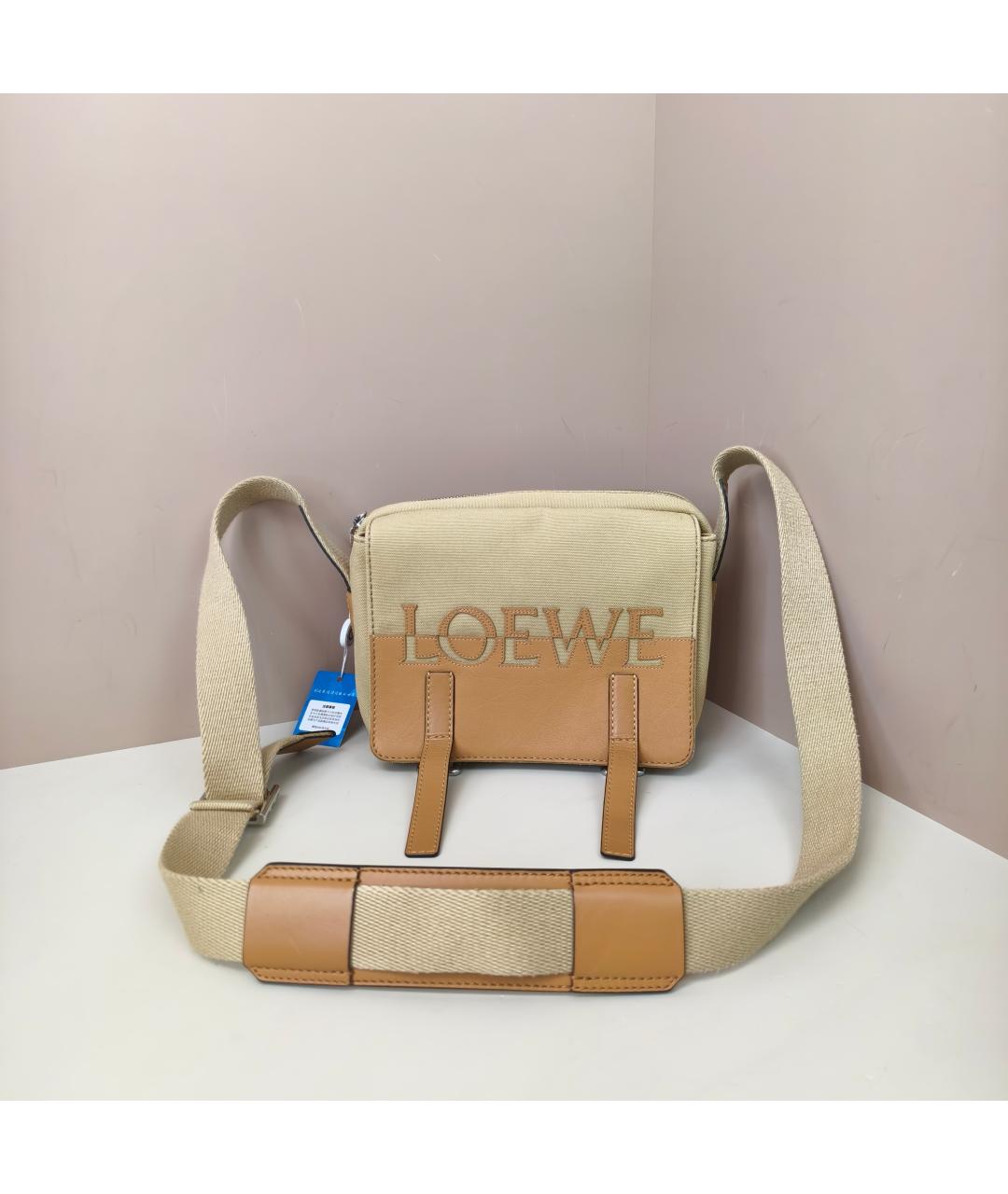LOEWE Бежевая сумка через плечо, фото 8