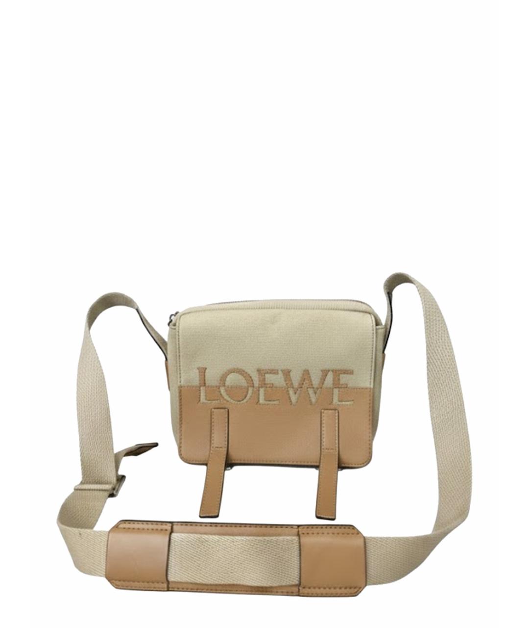 LOEWE Бежевая сумка через плечо, фото 1