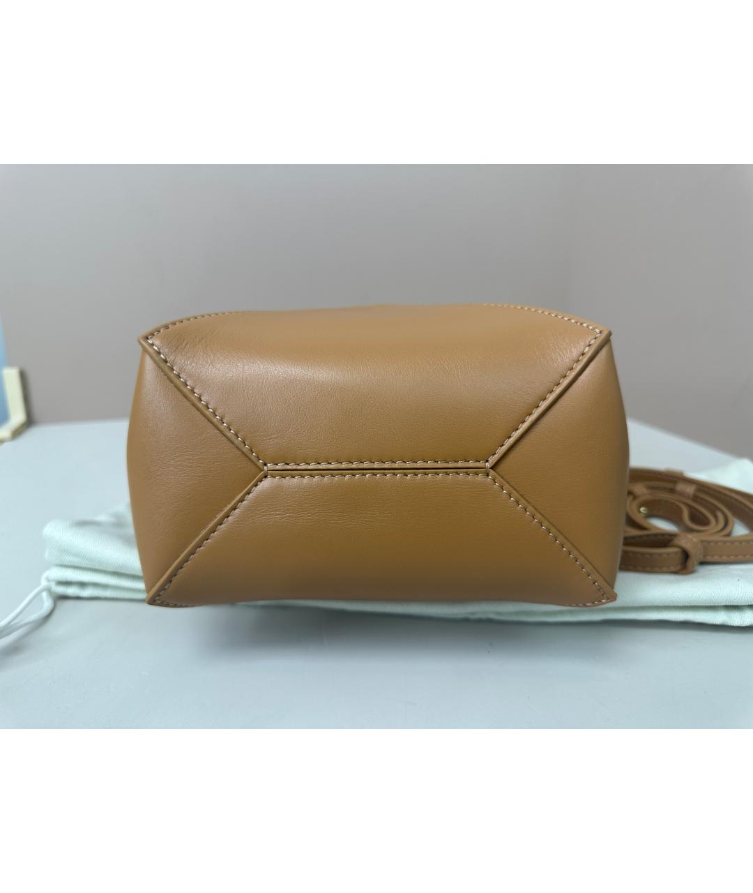 LOEWE Коричневая кожаная сумка с короткими ручками, фото 8