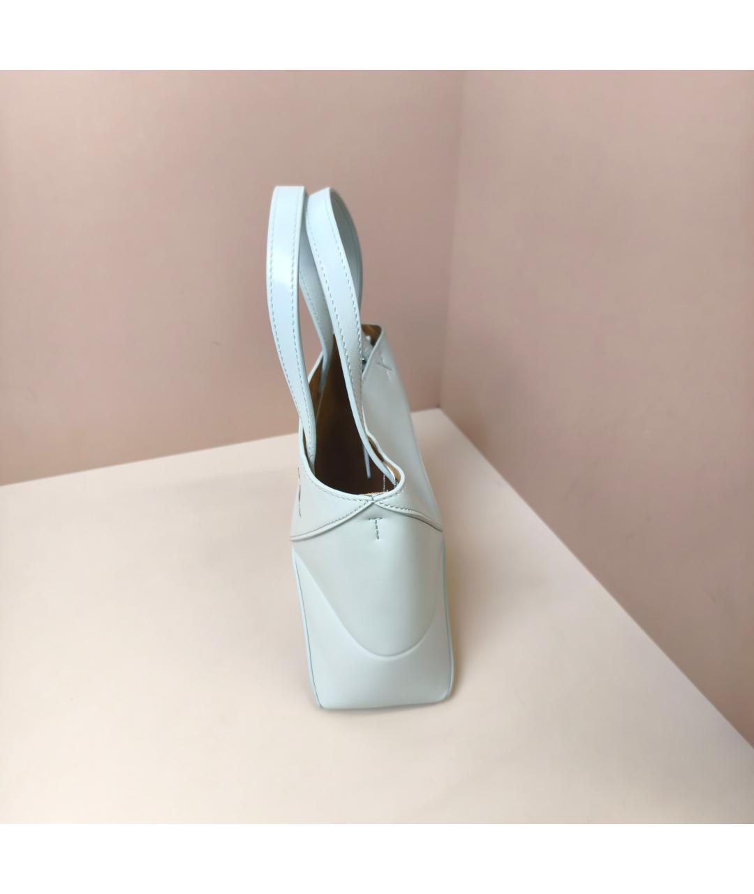 LOEWE Голубая кожаная сумка с короткими ручками, фото 8