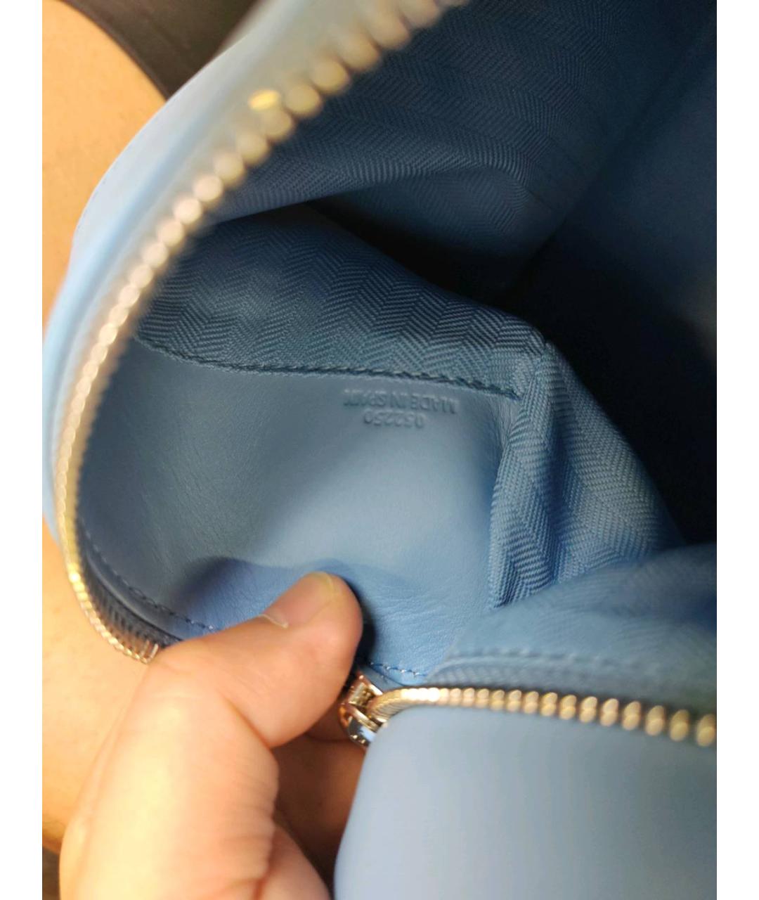 LOEWE Синяя кожаная сумка с короткими ручками, фото 3