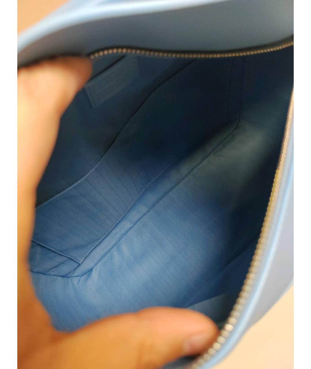 LOEWE Синяя кожаная сумка с короткими ручками, фото 2