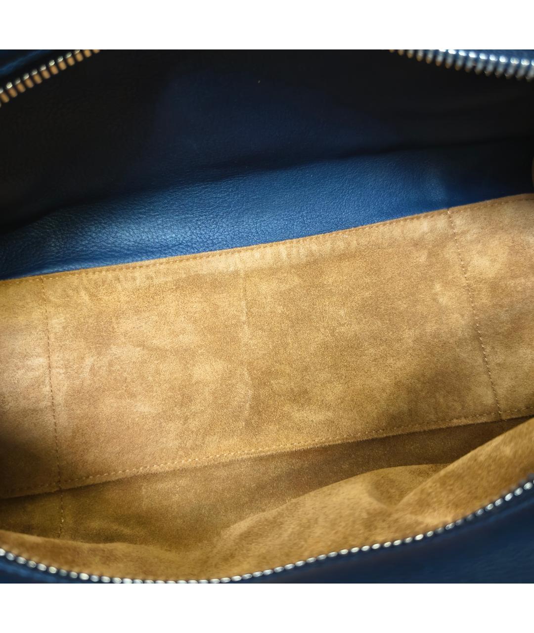 LOEWE Темно-синяя кожаная сумка через плечо, фото 9