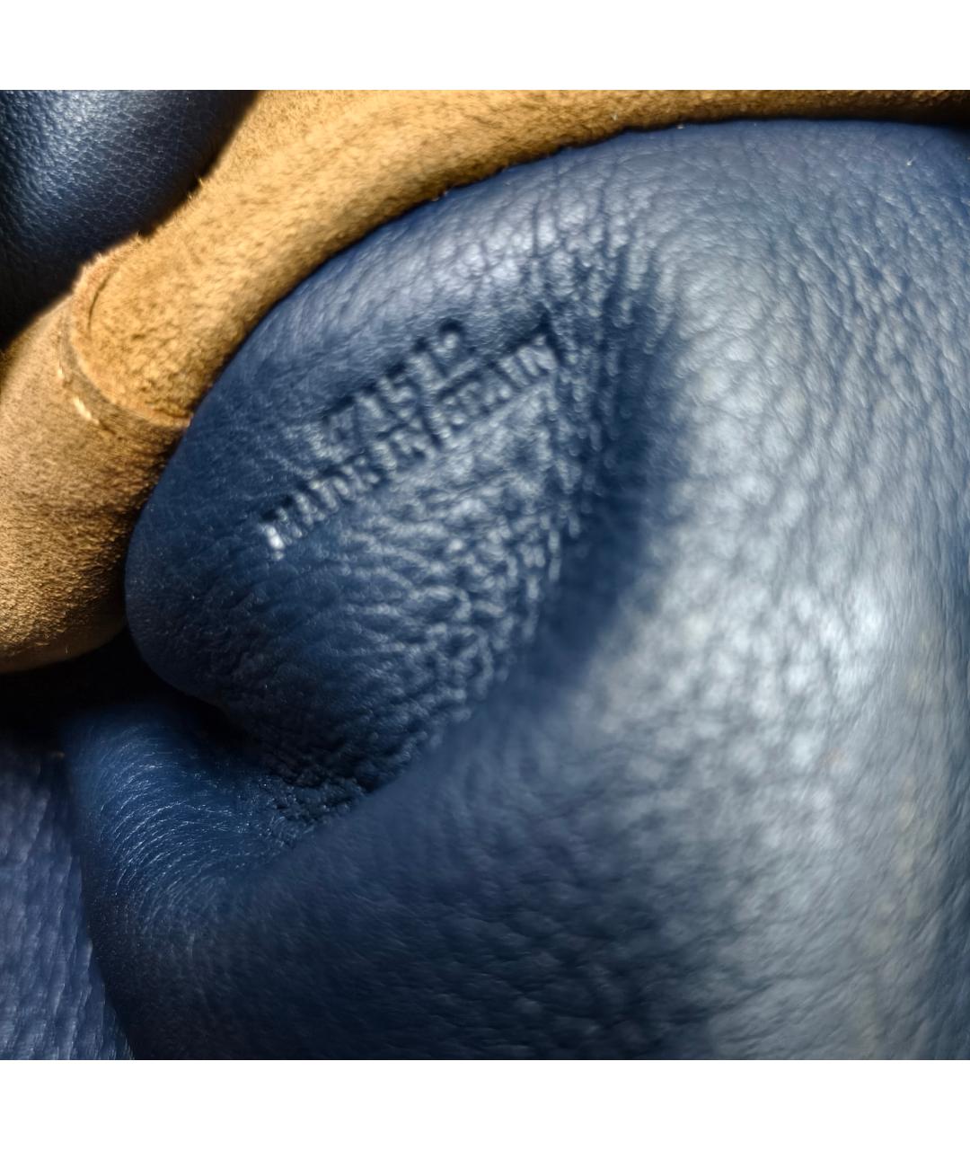 LOEWE Темно-синяя кожаная сумка через плечо, фото 3